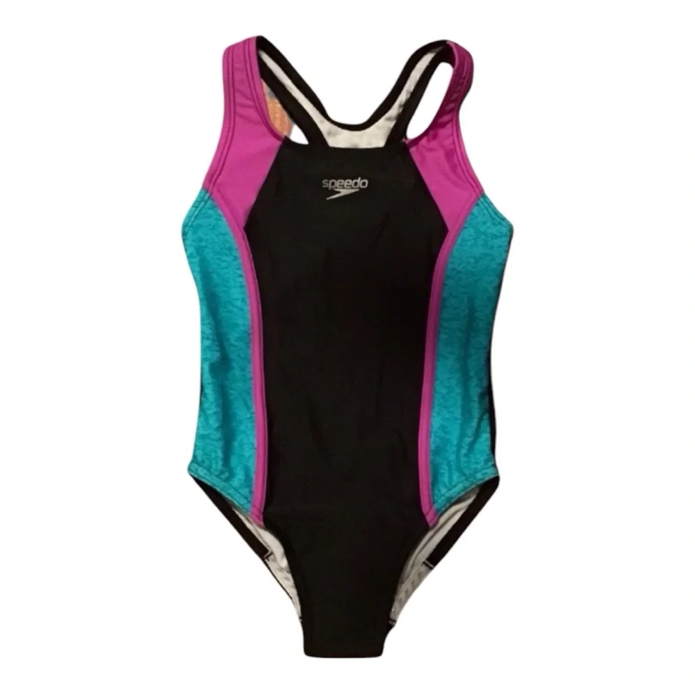 Speedo Girls Sport Splice One Piece Swimsuit